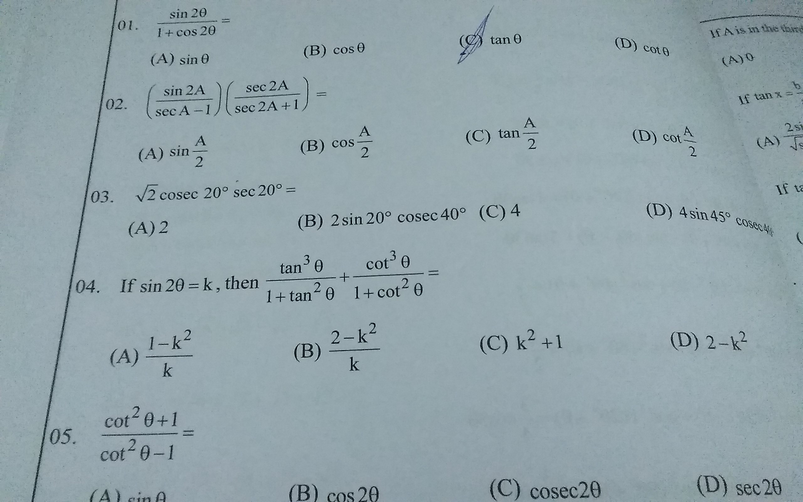 Question image for Send the solutions for the problems 3rd and 4th??